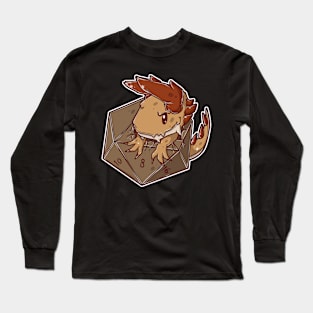 Baby Dragon Hatching From D20 Long Sleeve T-Shirt